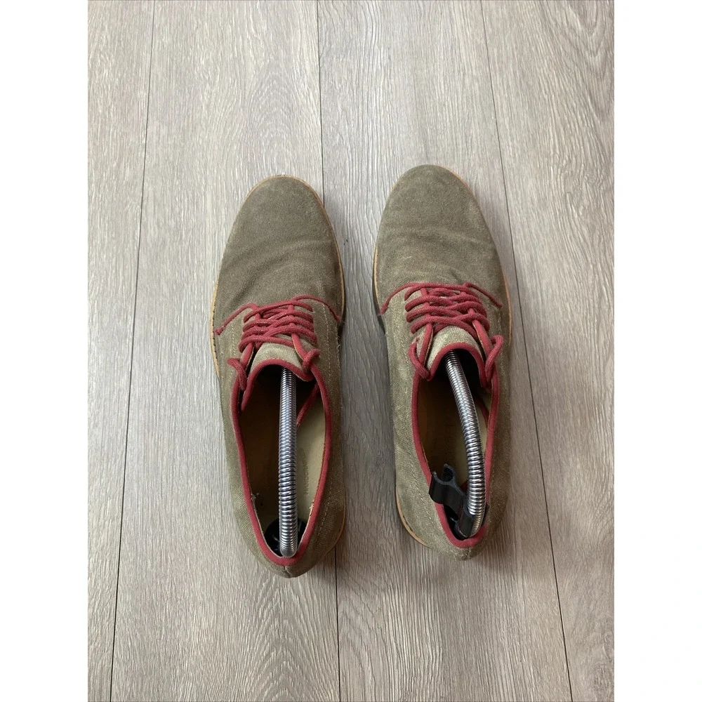 Sebago Men's Shoes Norwich‎ Oxford Taupe Canvas Upper Dress Size 8 M